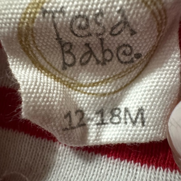 12-18 month Tesa Babe Christmas Holiday Striped Dress - Picture 5 of 6